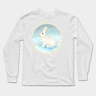 Snowshoe Hare Snowy Day Long Sleeve T-Shirt